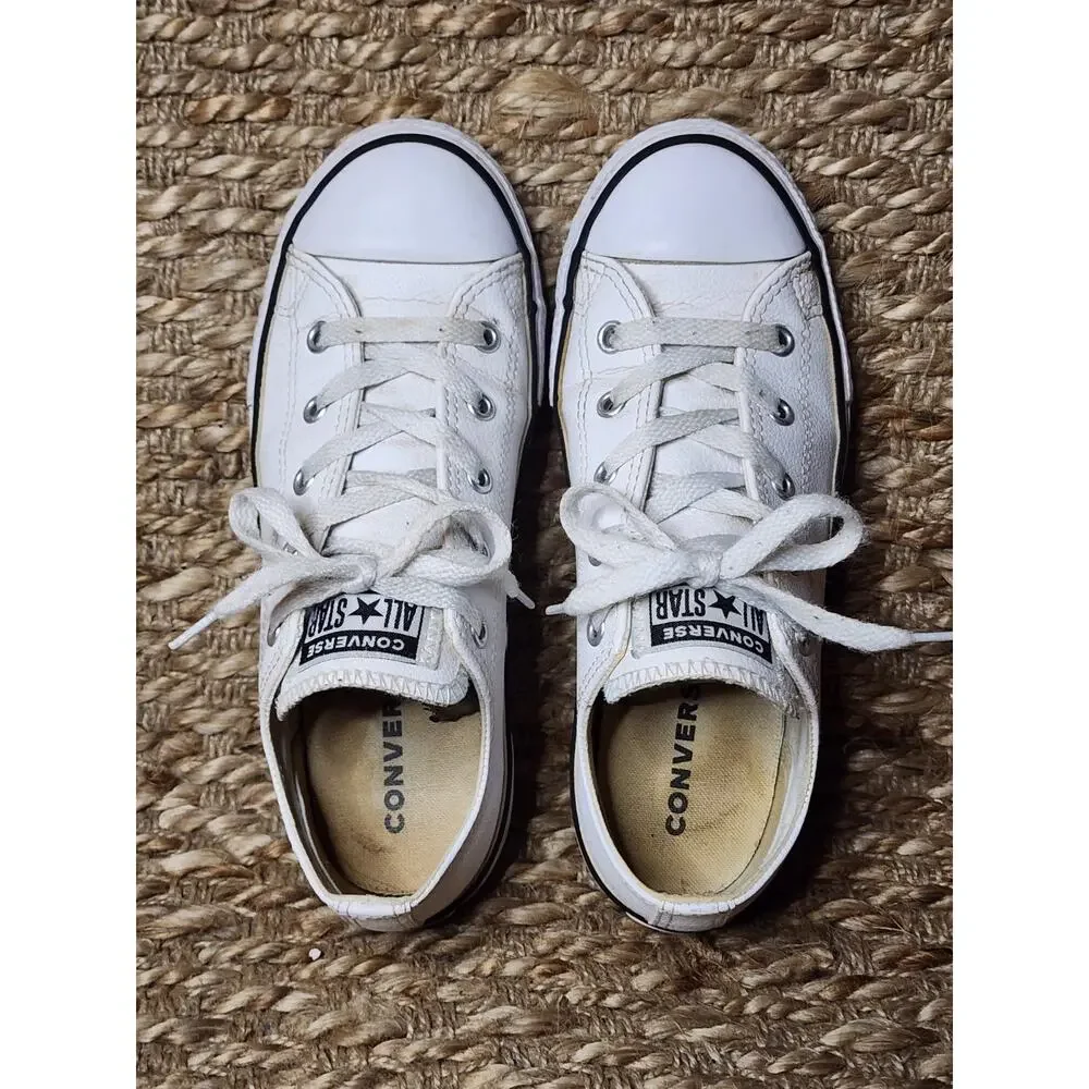Converse Chuck Taylor All Star Low Top OX White Shoes Juniors 3 Women's 5 School